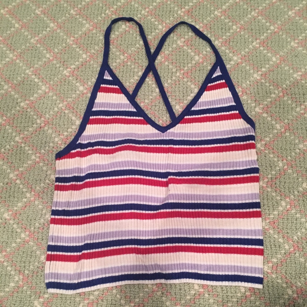 Cross back tank top